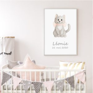 Chaton (face) – Aquarelle individuelle
