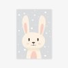 Décoration bébé lapin neige hiver
