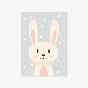 Sous la neige – Lapin – Affiche