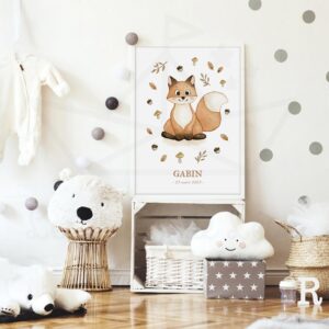 Renard – Aquarelle individuelle