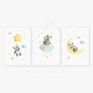 Etoiles – Pandas – Trio Aquarelles
