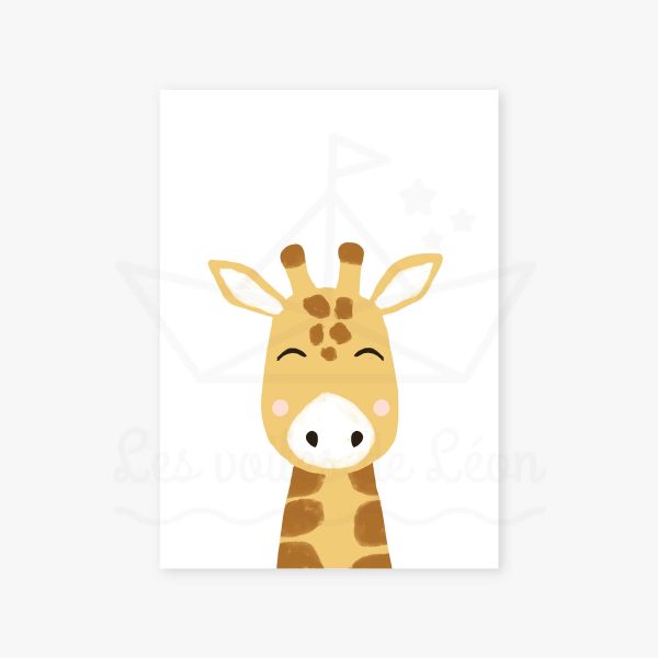 affiche girafe sable