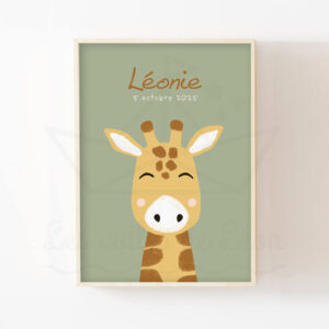 Savane – Girafe sable – Affiche