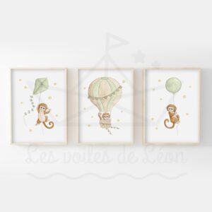 Ciel – Singes – Trio Aquarelles