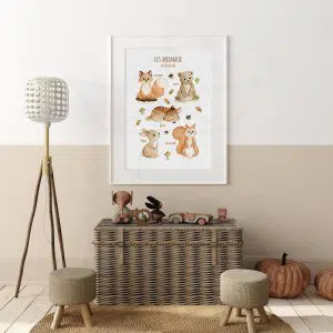Animaux de la forêt – Aquarelle individuelle
