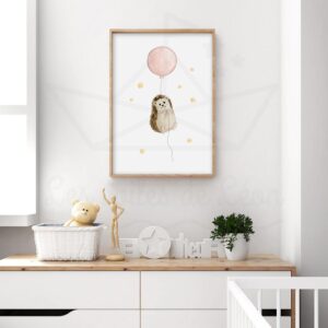 Hérisson et son ballon – Aquarelle individuelle