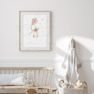 Ciel – Lapin cerf-volant – Aquarelle individuelle