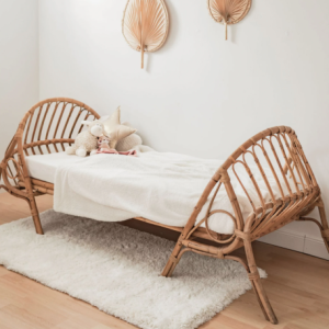 Lit enfant rotin naturel