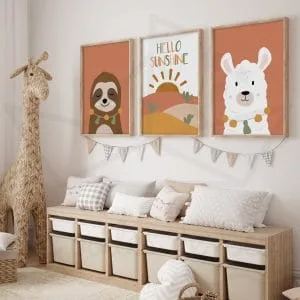 Bohème – Lama soleil paresseux – Trio affiches