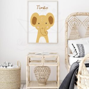 Savane – Éléphant sable – Affiche