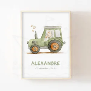 Véhicule – Tracteur – Aquarelle individuelle
