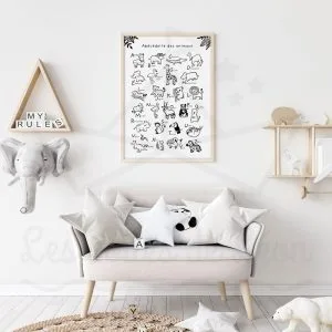 Affiche abécédaire animaux – Poster éducatif
