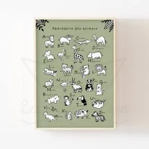 Affiche abécédaire animaux – Poster éducatif