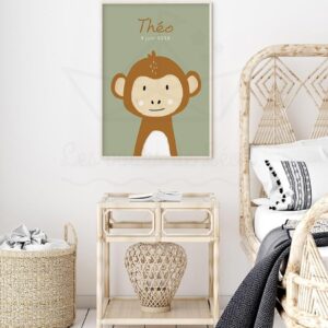 Savane – Singe – Affiche