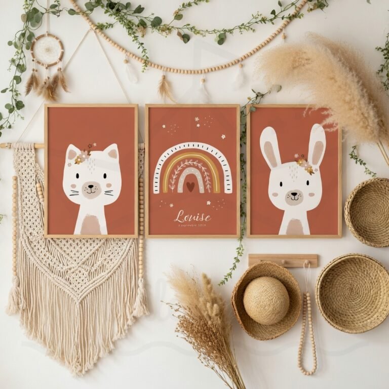 chambre bébé couleur terracotta