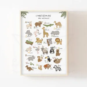 Affiche abécédaire enfant – Animaux