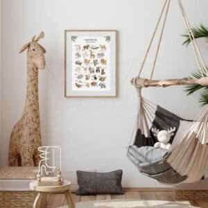 Affiche abécédaire enfant – Animaux