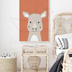 Affiche savane – Rhinocéros