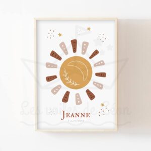 Soleil Bohème – Affiche naissance soleil