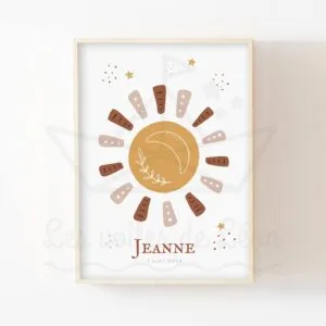 Soleil Bohème – Affiche naissance soleil