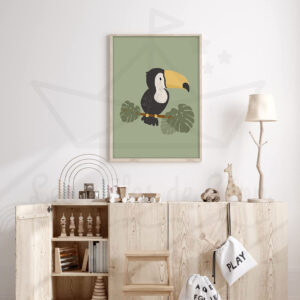 Jungle – Toucan – Affiche enfant individuelle