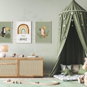 Jungle – Toucan Arc en ciel Perroquet – Lot Affiches