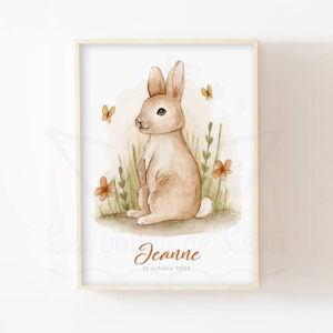 Lapin dans la nature – Aquarelle individuelle