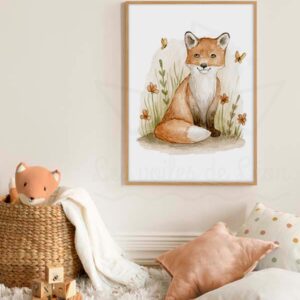 Affiche renard enfant – Dans la nature