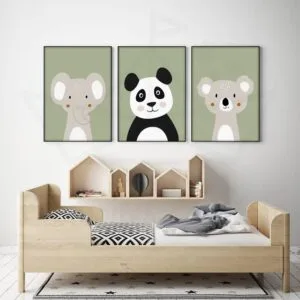 Jungle – éléphant Panda Koala – Trio Affiches