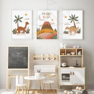 Jurassic – Brontosaure Little Dino Stégosaure – Trio affiches