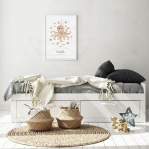 Mer Pieuvre – Illustration aquarelle individuelle