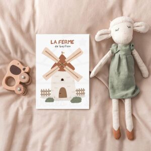 Ferme – Moulin à vent – Affiche personnalisable