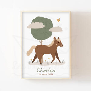 Ferme – Cheval – Affiche personnalisable