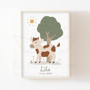 Ferme – Vache – Affiche personnalisable