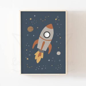 Espace – Fusée – Poster pour enfant