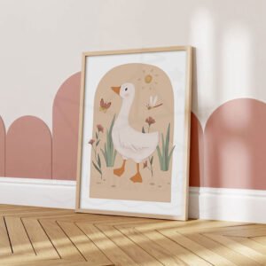 Oie – Affiche thème de la ferme personnalisable