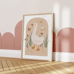 Oie – Affiche thème de la ferme personnalisable