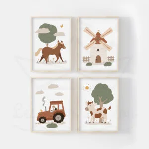 Affiches La Ferme & Animaux de la Campagne Enfant